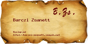 Barczi Zsanett névjegykártya